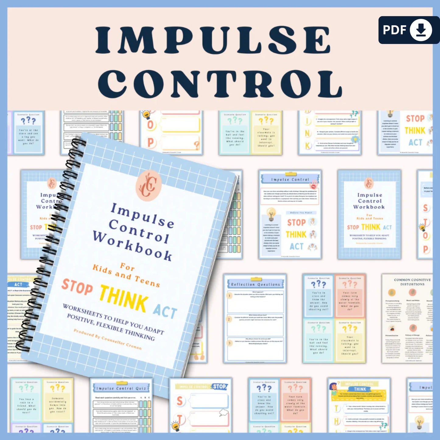 The Kids Ultimate Mental Well-Being Kit – Printable Emotional Regulation & Therapy Workbook Set