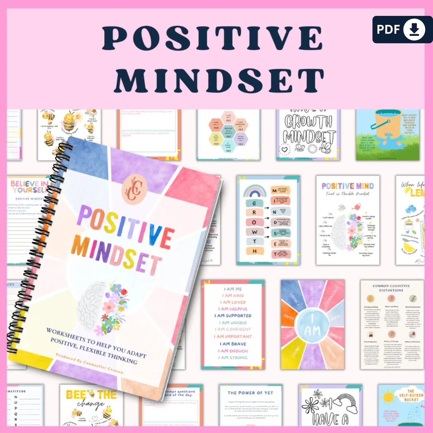 The Kids Ultimate Mental Well-Being Kit – Printable Emotional Regulation & Therapy Workbook Set