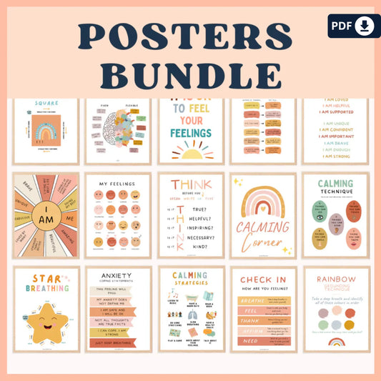 The Kids Ultimate Mental Well-Being Kit – Printable Emotional Regulation & Therapy Workbook Set