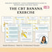 CBT Banana Exercise Fillable Workbook | Cognitive Behavioral Therapy Tool | Thought Reframing Activity |