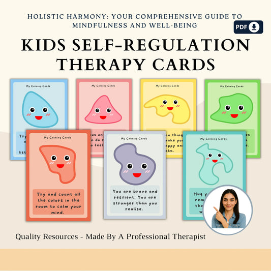 Kids Self-Regulation Calming Cards – 36 Printable Tools for Mindfulness, Coping & Emotional Balance
