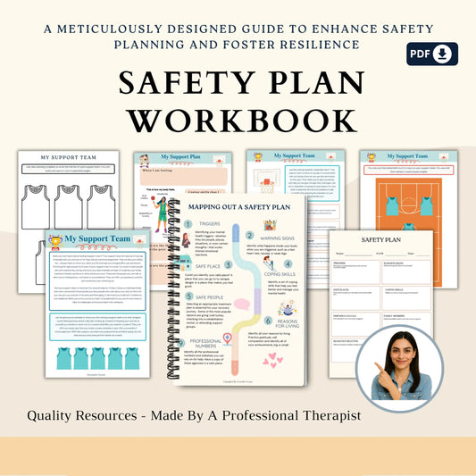 My Support Team & Safety Plan Workbook – Printable Worksheets to Help Kids Identify Trusted Adults & Build Emotional Safety