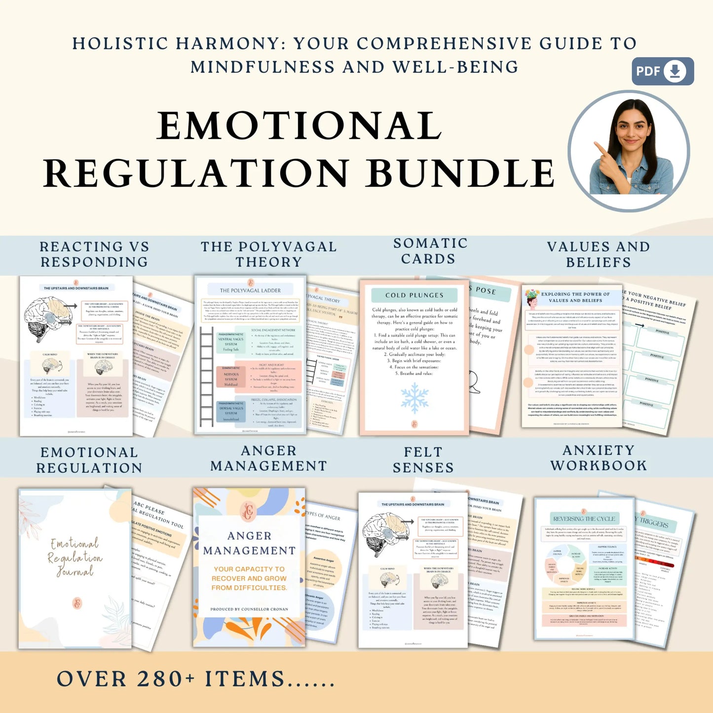 Emotional Regulation Mega Bundle – Printable Self-Regulation Tools, Somatic Therapy & Mindfulness Resources