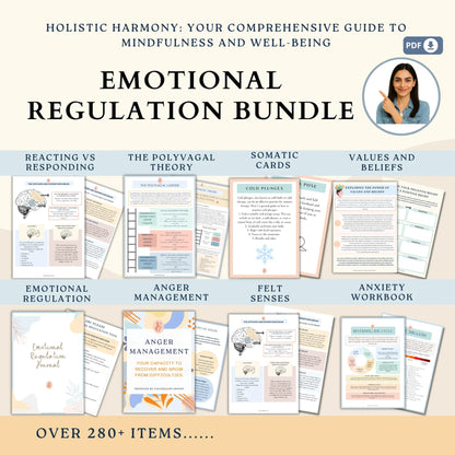 Emotional Regulation Mega Bundle – Printable Self-Regulation Tools, Somatic Therapy & Mindfulness Resources