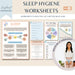 Sleep Hygiene Workbook – 14 Printable Worksheets to Improve Sleep Quality & Mental Wellness