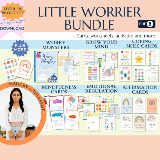 Little Worrier Resource Bundle – Printable Anxiety Relief & Emotional Regulation Tools for Kids