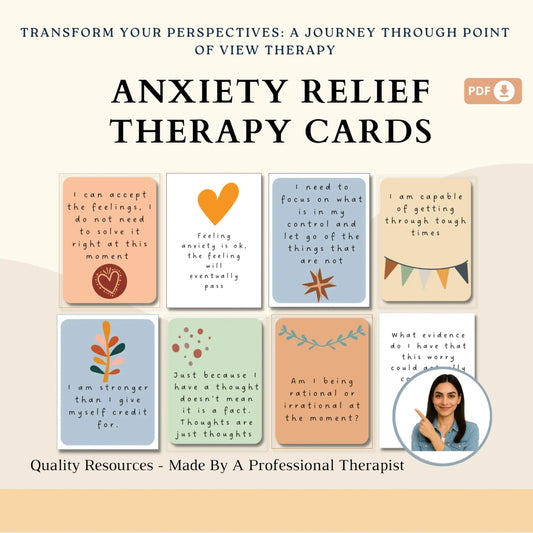 Anxiety Statement Flashcards – 28 Printable Coping & Panic Affirmation Cards | Grounding Tools for Stress & Emotional Support