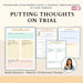 Putting Your Thoughts On Trial – Printable Thought Challenging Worksheets for Anxiety, Worry & Cognitive Reframing