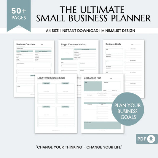 2025 Business Planner Printable Bundle – The Ultimate Tool for Small Business Success 📈✨
