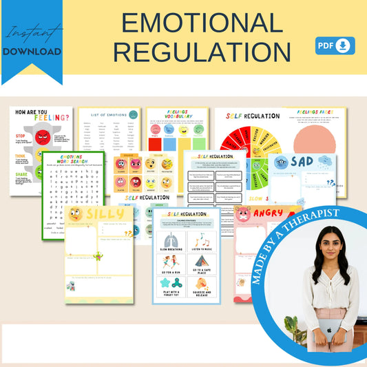 Emotional Regulation Worksheets – 27 Printable Tools for Zones of Self-Regulation, Coping Skills & Emotional Awareness