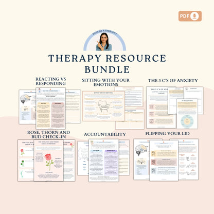 Therapy Resource Counseling Worksheets Bundle – School Counselor & Therapy Toolkit