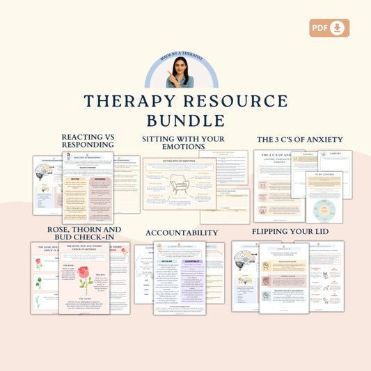 Therapy Resource Counseling Worksheets Bundle – School Counselor & Therapy Toolkit