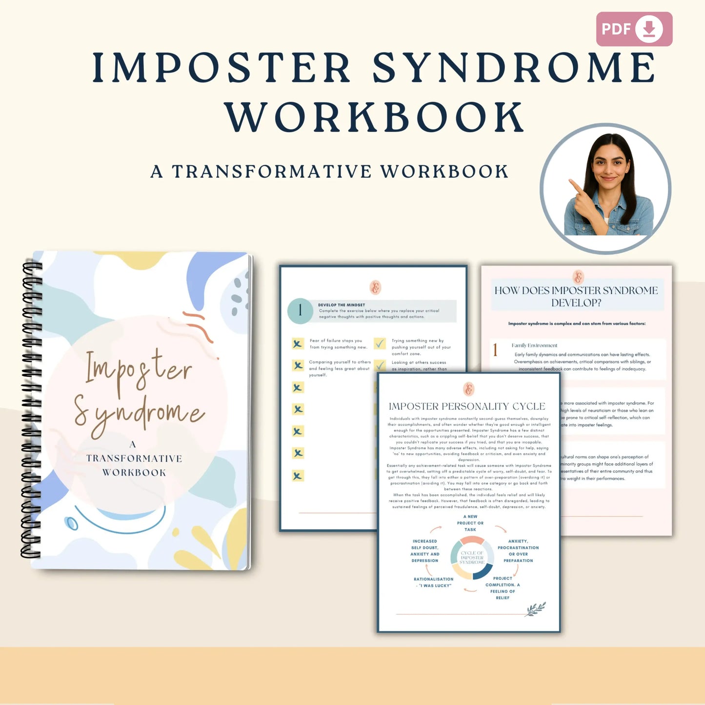 Imposter Syndrome Workbook – Printable Guide to Overcome Self-Doubt, Build Confidence & Embrace Your Success