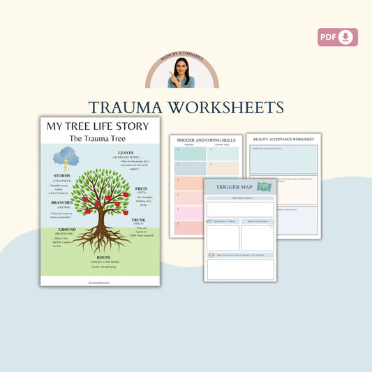 Trauma Worksheets – PTSD Recovery Bundle