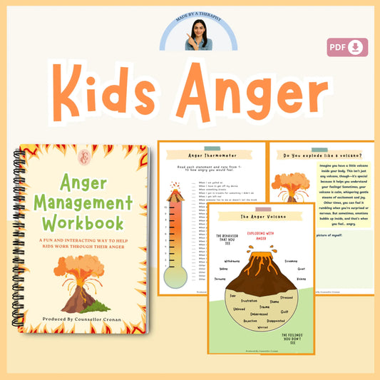 Kids Anger Management Workbook with 42 Printable Emotional Regulation Worksheets