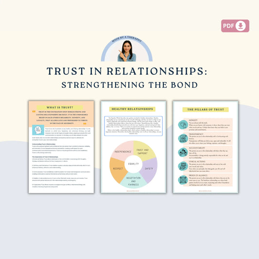 Pillars of Trust Workbook – Printable Couples Counseling & Relationship Therapy Guide to Rebuild and Strengthen Trust