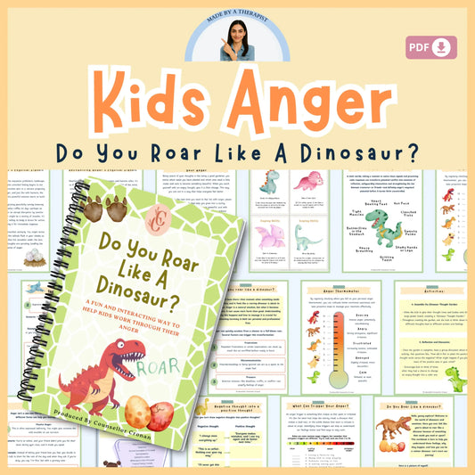 Kids Anger Workbook – Do You Roar Like a Dinosaur? Printable Emotional Regulation Activities for Ages 5–12