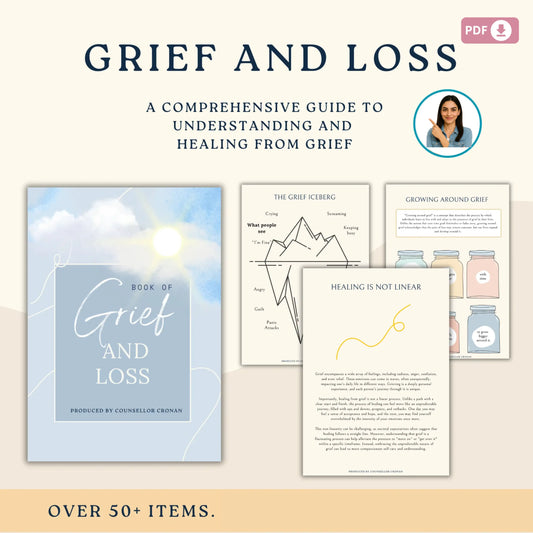Grief and Loss Workbook Journal – 58 Printable Pages of Reflection, Healing Activities & Emotional Insight