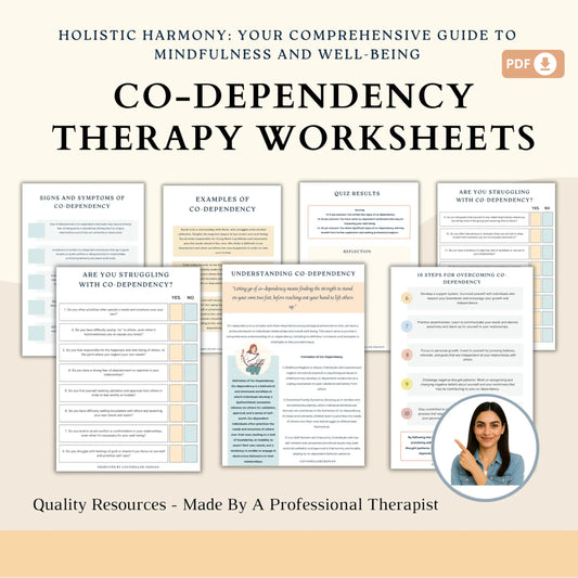 Breaking Free: Co-Dependency Workbook – 12 Printable Fillable Worksheets for Self-Reflection, Boundaries & Relationship Healing