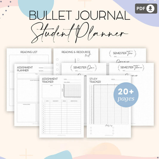 Bullet Journal Student Planner Printable – Stay Organized and Productive 📚✨