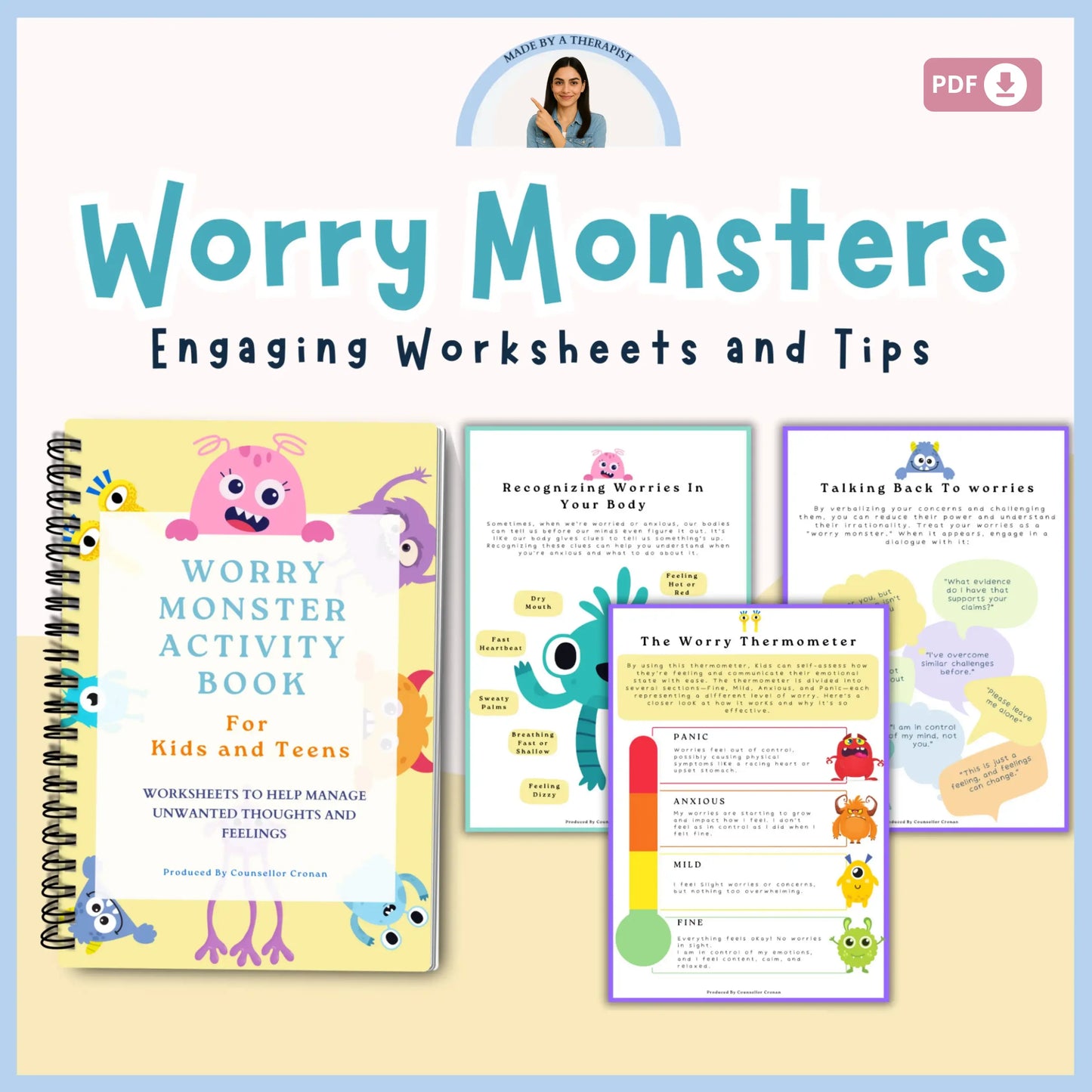 Worry Monsters – Anxiety Coping Skill Tool for Kids