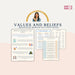 Values and Beliefs Workbook – Map Your Core and Live Authentically