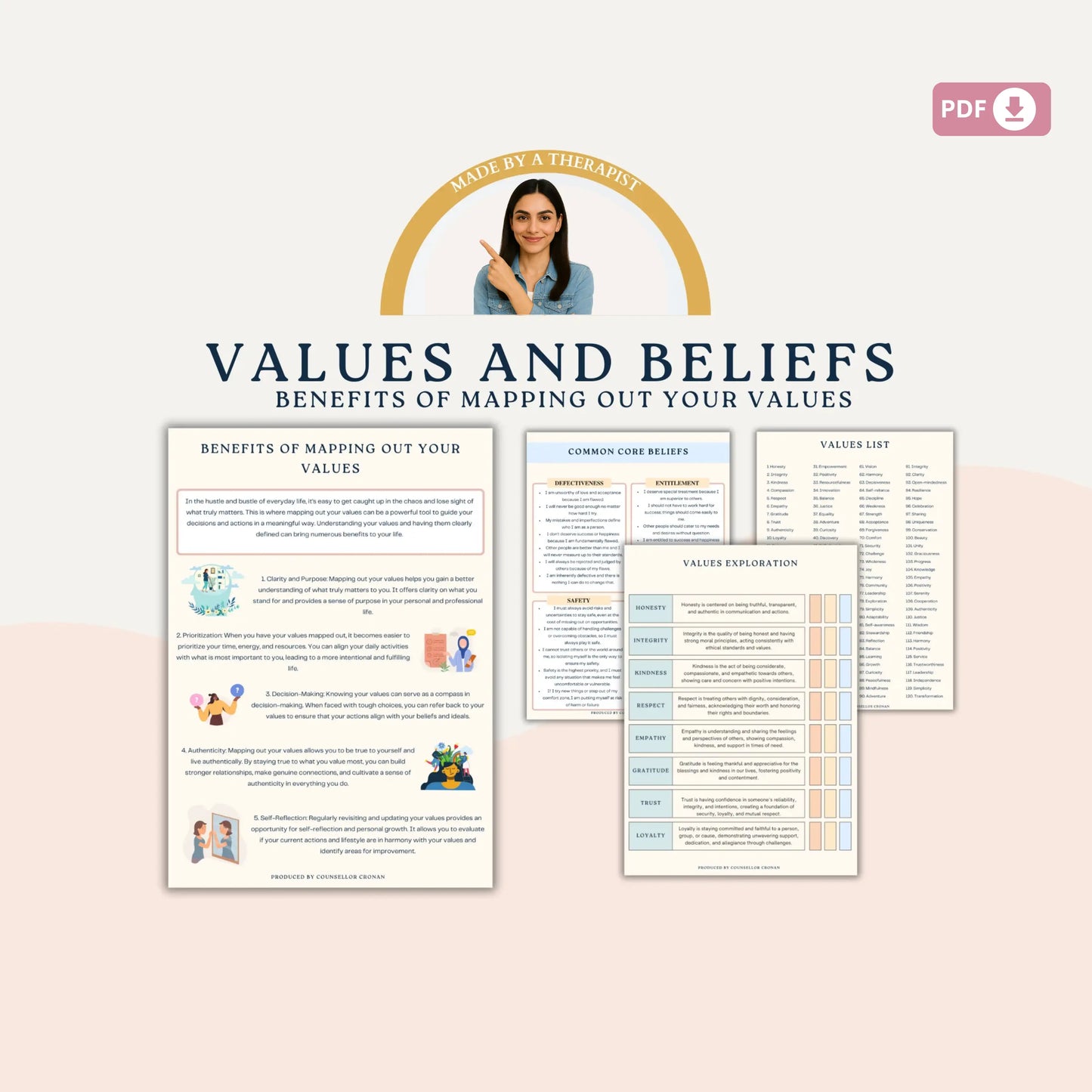 Values and Beliefs Workbook – Map Your Core and Live Authentically