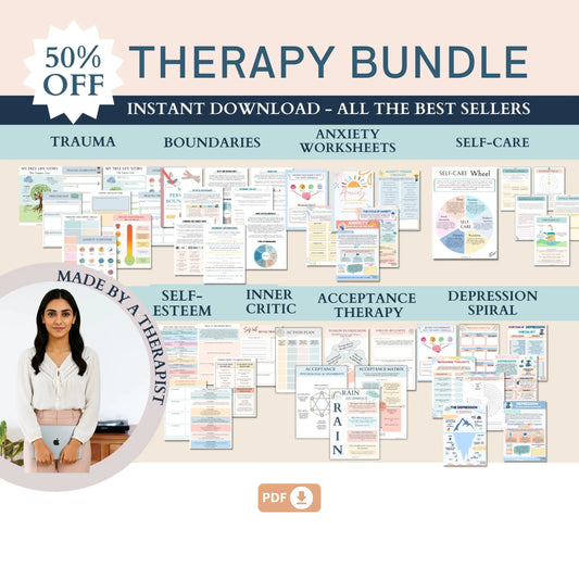 Therapy Worksheet Bundle – Psychology Resources for Emotional Growth