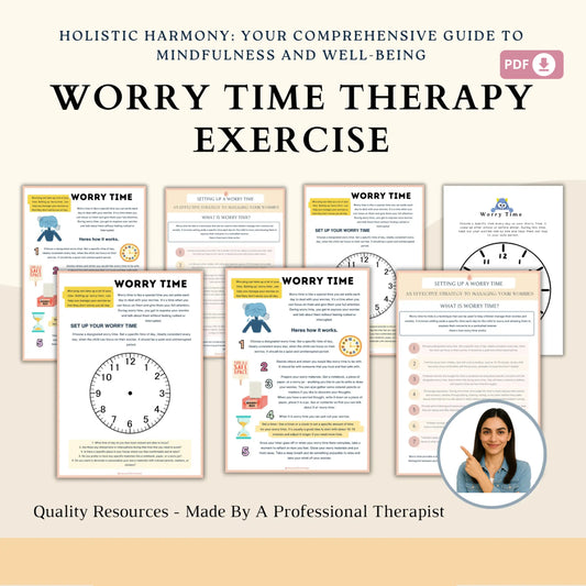 Worry Time for Kids – Printable Worksheets to Set Up Daily Worry Time & Emotional Expression