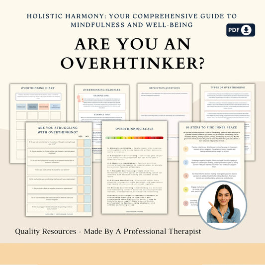 Overthinking Workbook – Printable Wellness Kit for Personal Growth, Mindfulness & Decision-Making Confidence