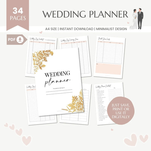 Wedding Planner Printable – Stay Organized and Stress-Free on Your Big Day 💍✨