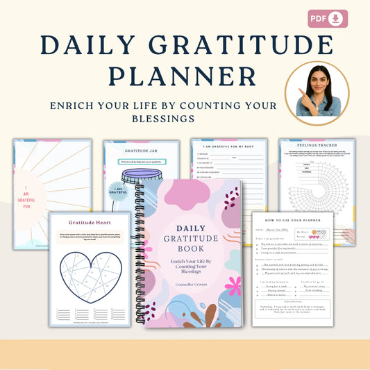 Gratitude Workbook – Printable Find Your Happiness Worksheets for Daily Reflection & Emotional Wellness