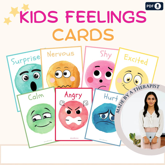 Kids Feeling Flashcards – Printable Emotional Regulation Cards for Teaching Emotions & Feelings