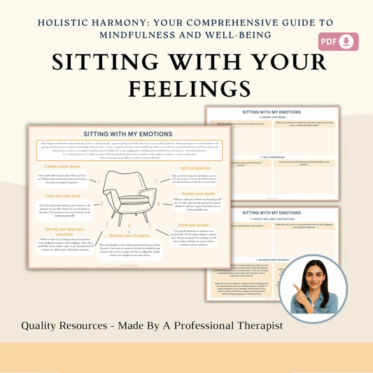Sitting With Your Feelings – Printable Emotional Awareness & Regulation Worksheets