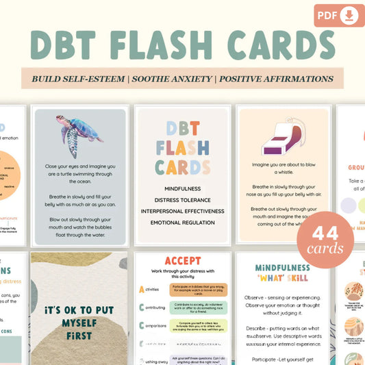 DBT Coping Skills Cards – Your Path to Peace, Regulated Emotions, and a Successful Life