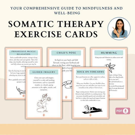 Somatic Therapy Exercise Cards – Vagus Nerve Stimulation & Nervous System Regulation Tools