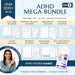 Ultimate ADHD Planner Bundle – Comprehensive ADHD Journal for Productivity, Life Management, and Self-Care