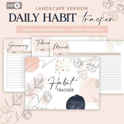 Daily Habit Tracker Printable – Build Habits with Style 🌸✨