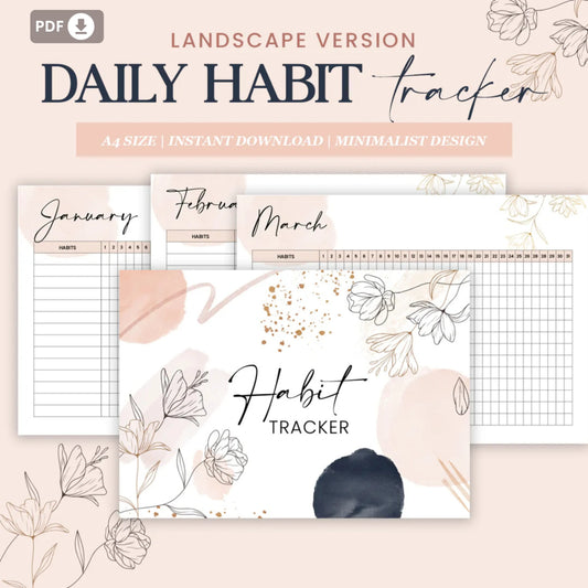 Daily Habit Tracker Printable – Build Habits with Style 🌸✨