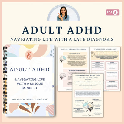 ADHD Workbook for Teens & Adults – Printable Focus, Emotional Regulation & Executive Functioning Toolkit