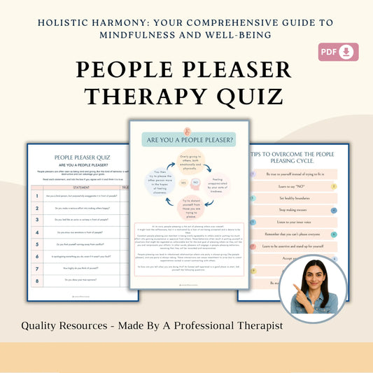 People Pleaser Quiz & Self-Discovery Workbook – Printable Tools to Understand People Pleasing, Perfectionism & Inner Child Triggers