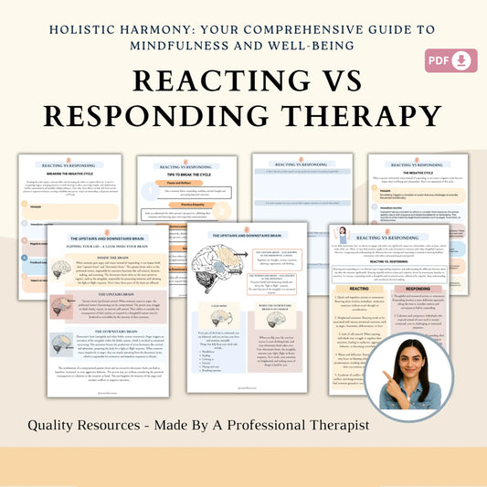 Responding vs Reacting Worksheets – Printable Conflict Resolution & Emotional Awareness Tools