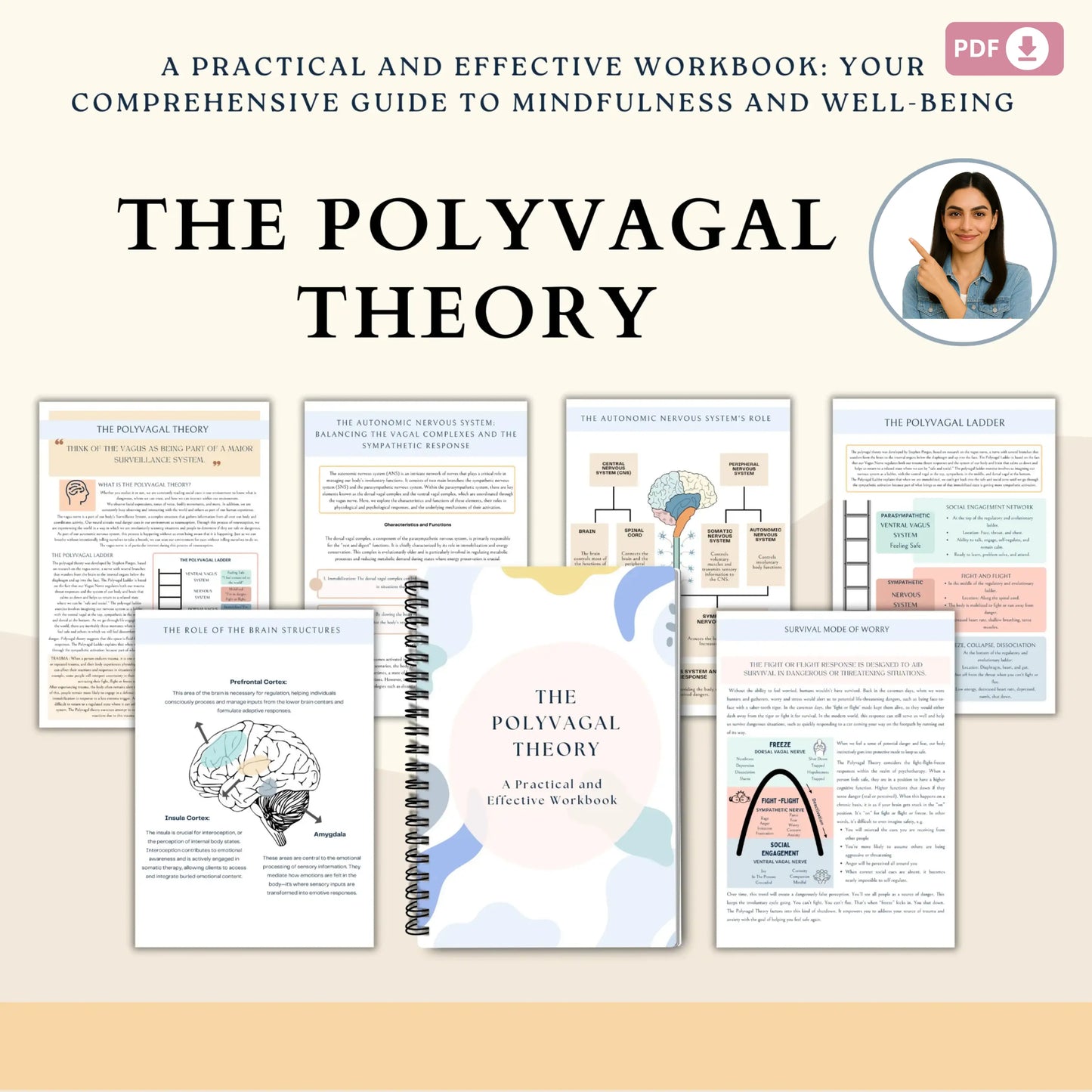 Polyvagal Ladder Worksheets | Nervous System Regulation Tool | Trauma-Informed Therapy Resource