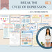 Break the Cycle of Depression Workbook – 28 Printable Mental Health Worksheets for Coping Skills, Reflection & Emotional Healing