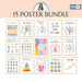 15 Watercolor Poster Bundle – Printable Mental Health Wall Art
