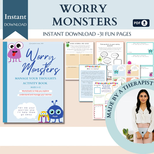 Little Worrier Resource Bundle – Printable Anxiety Relief & Emotional Regulation Tools for Kids