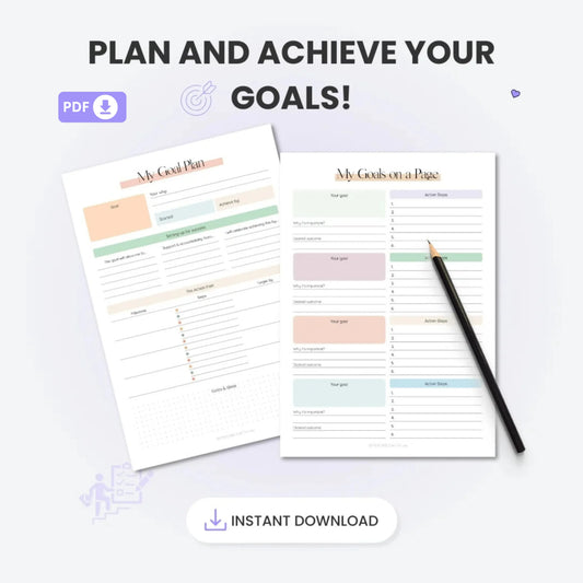 Ultimate Goal Planner Kit – SMART Goal Setting, Trackers, and Productivity Tools 🎯✨