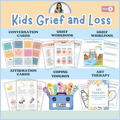 The Grief Toolkit for Kids & Teens | 140+ Printable Resources | Support Through Loss & Healing | Ages 6–15