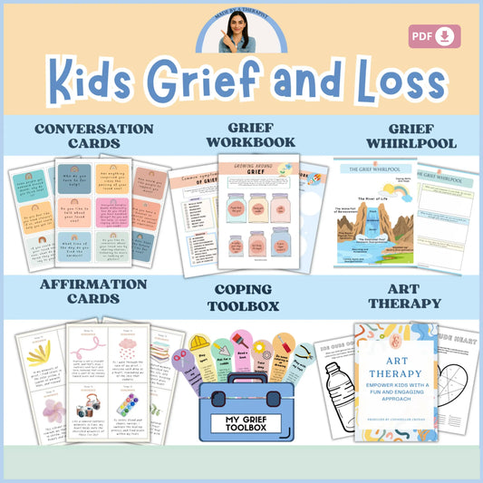 The Grief Toolkit for Kids & Teens | 140+ Printable Resources | Support Through Loss & Healing | Ages 6–15