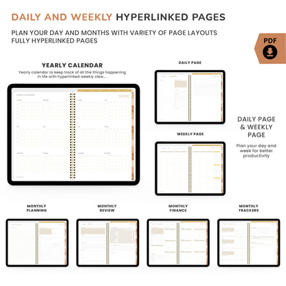 Boho Theme Digital Planner – Stay Organized in Style 🌿✨